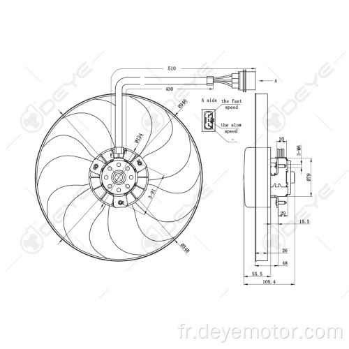 Ventilateur de radiateur pour A3 VW POLO GOLF SEAT